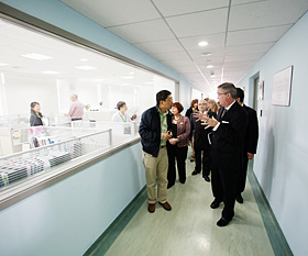 Drexel President John A. Fry and other members of the delegation tour the Shanghai Advanced Research Institute, Chinese Academy of Sciences.